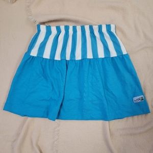 Toms Togs | 70s Vintage Blue & White Striped Knit Swim Skirt